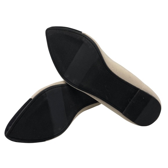 Torrid Women Beige Black Knit Pointed Toe Stretch Ballet Flats Shoes Size 13W - Picture 7 of 7